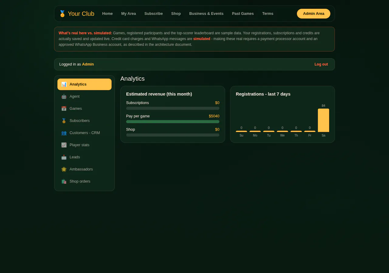 Club Manager gallery image