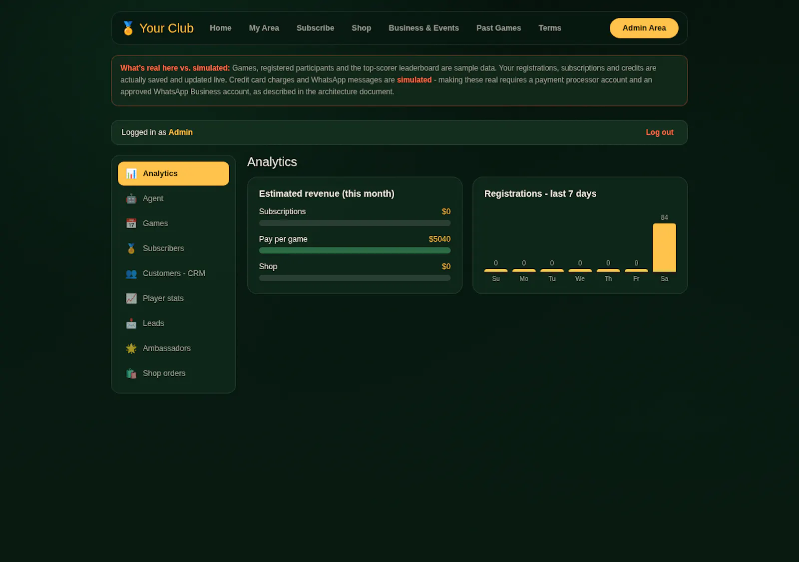 Club Manager screenshot 2