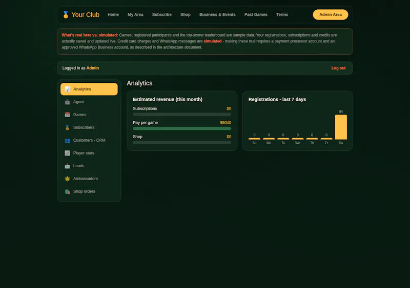 Club Manager screenshot 2