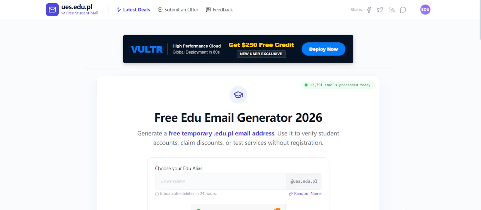 Free Edu Email Generator screenshot 1