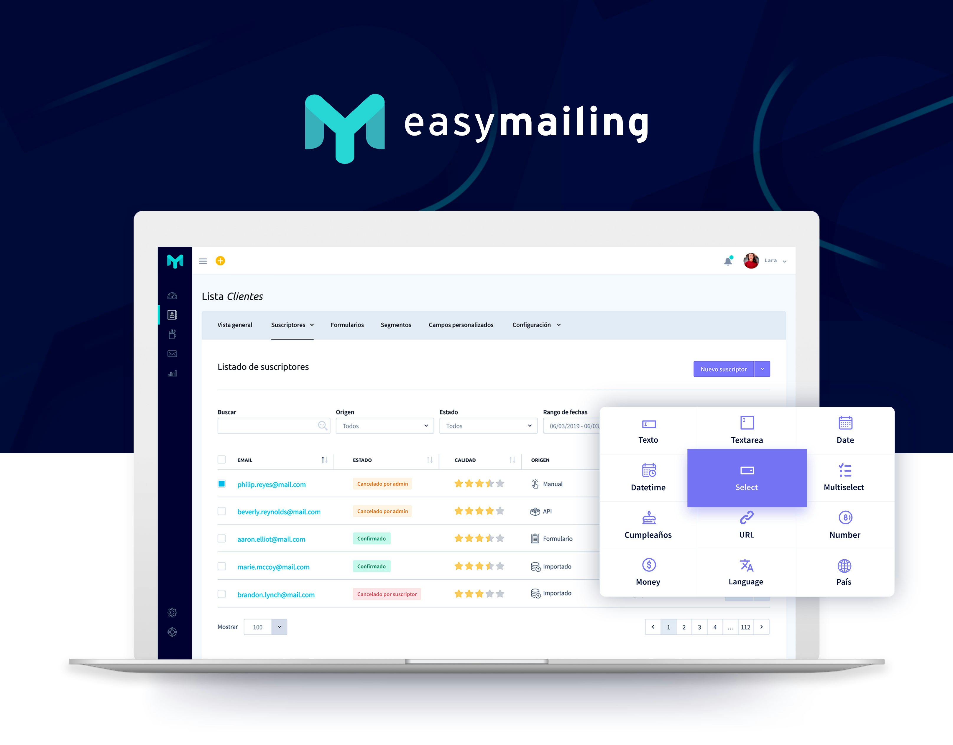 وسائط easymailing - حل تسويق البريد الإلكتروني سهل الاستخدام 2