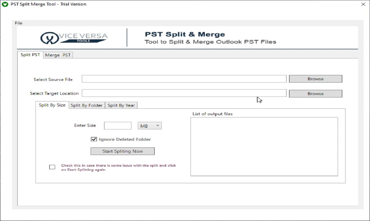 ViceVersa PST Split and Merge Software gallery image
