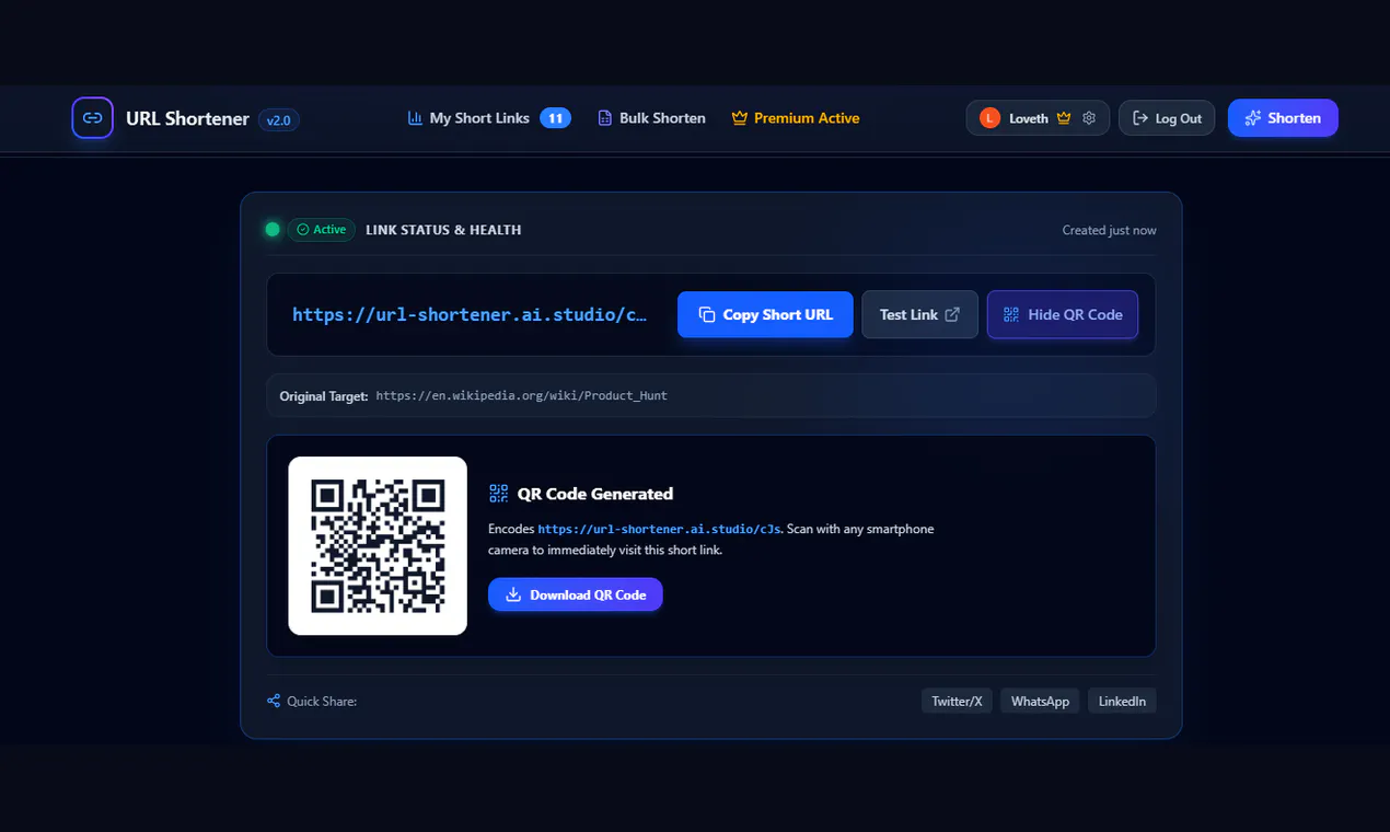 "URL Shortener" gallery image