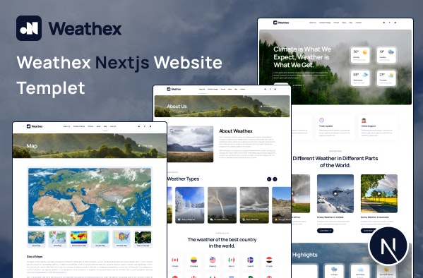 天氣預報網站模板nextjs media 1