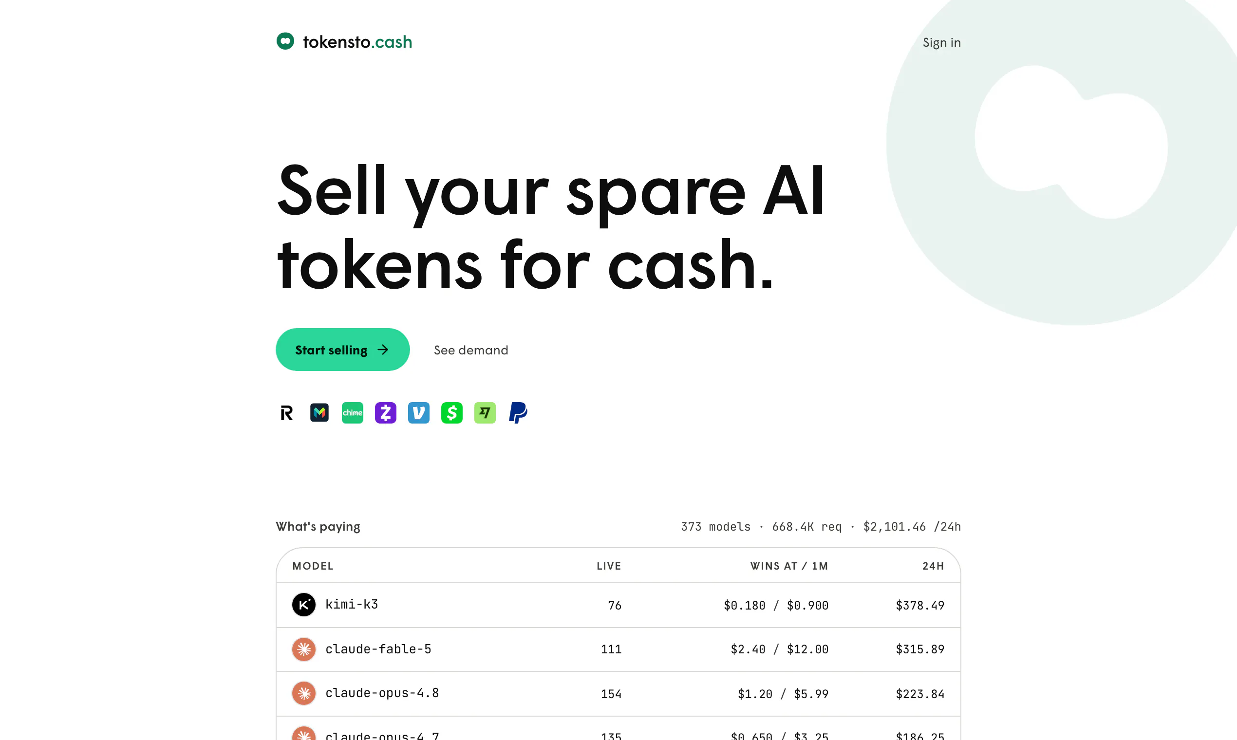 tokensto.cash gallery image