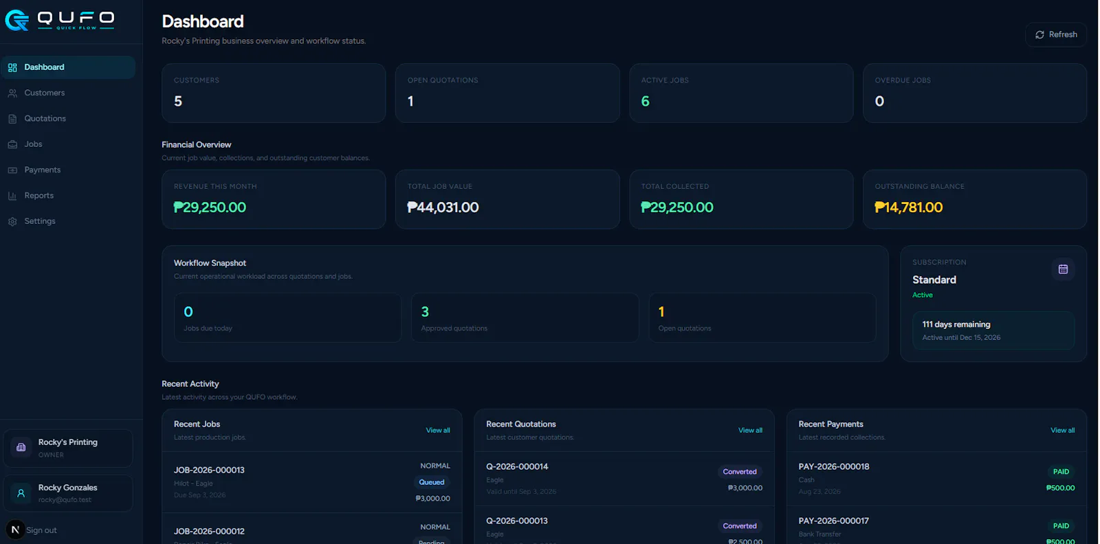 QUFO screenshot 2