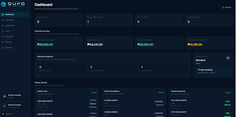 QUFO screenshot 2