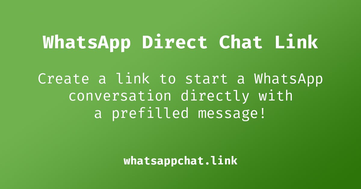 WhatsApp Direct Chat Link media 1