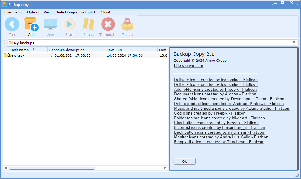 Ainvo Backup Copy media 8