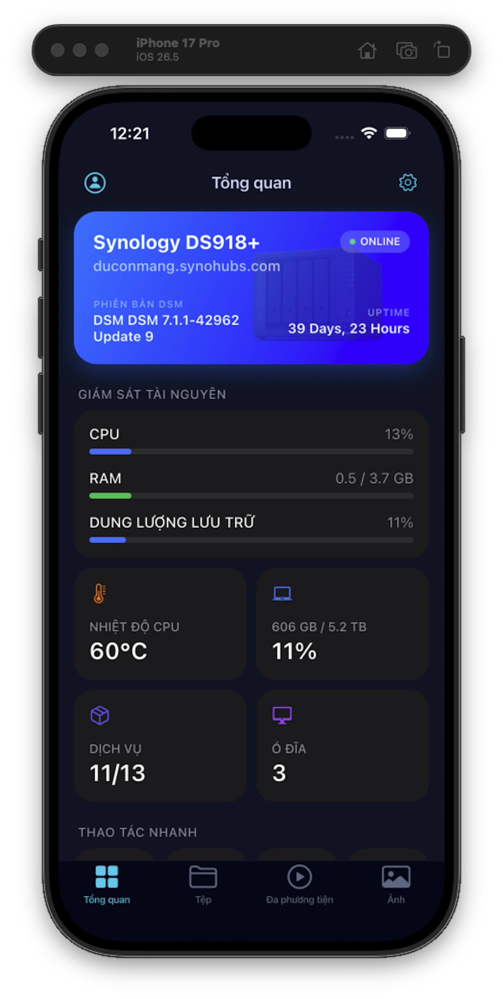 SynoHubs screenshot 2