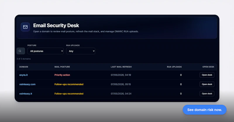 OSINTeasy – Domain Security Workspace screenshot 2