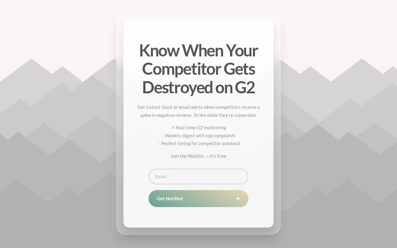 ReviewSpike — G2 Competitor Alerts gallery image