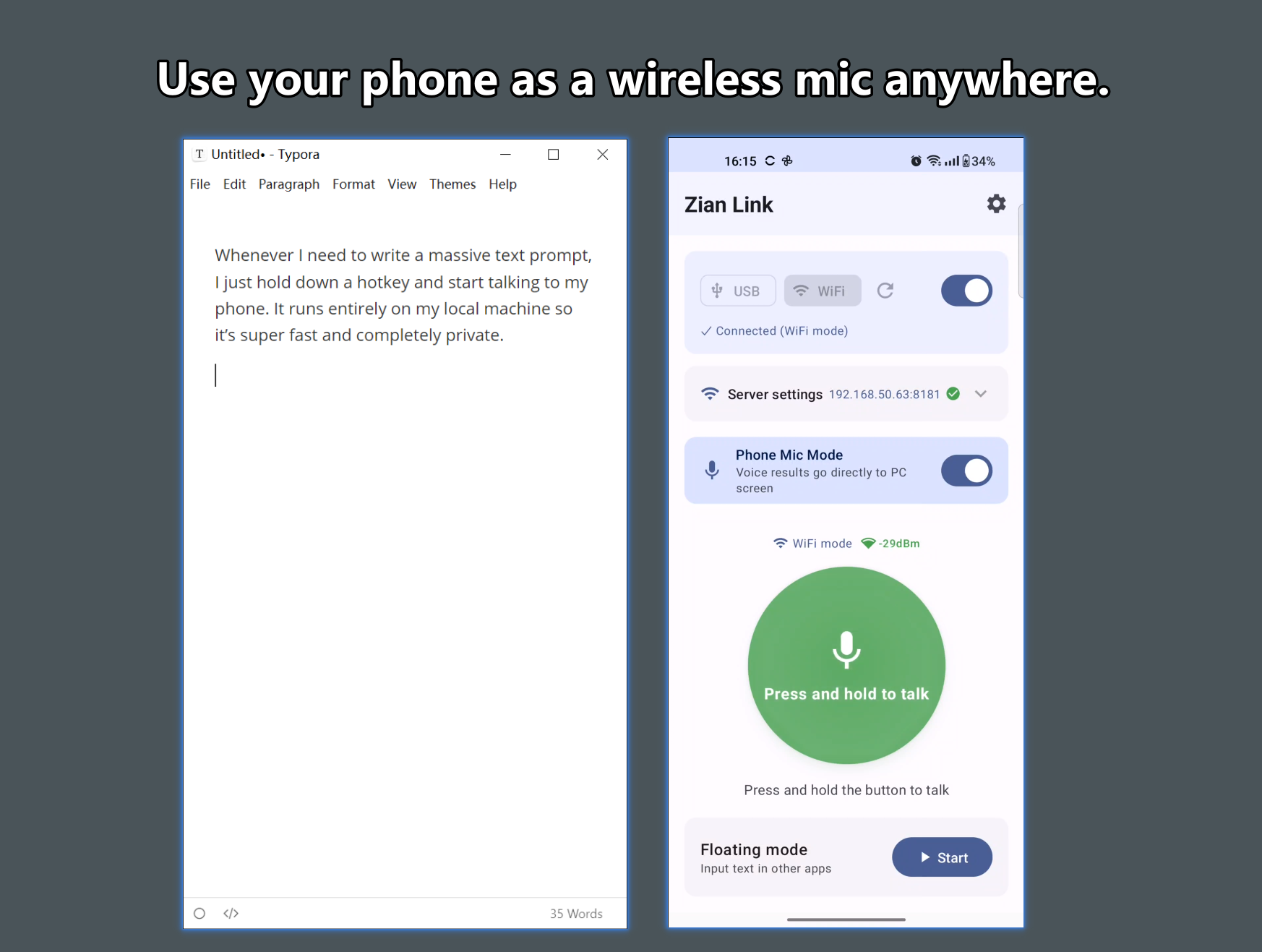 Zian - Local AI Voice Typing gallery image