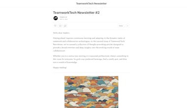 Teamwork Tech Newsletter gallery image