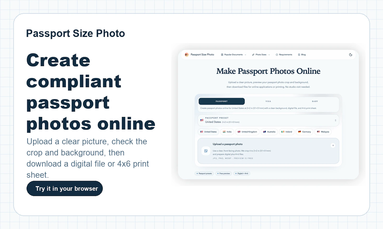 Passport Size Photo screenshot 1