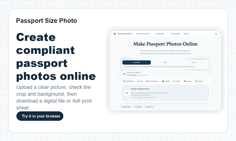 Passport Size Photo screenshot 1