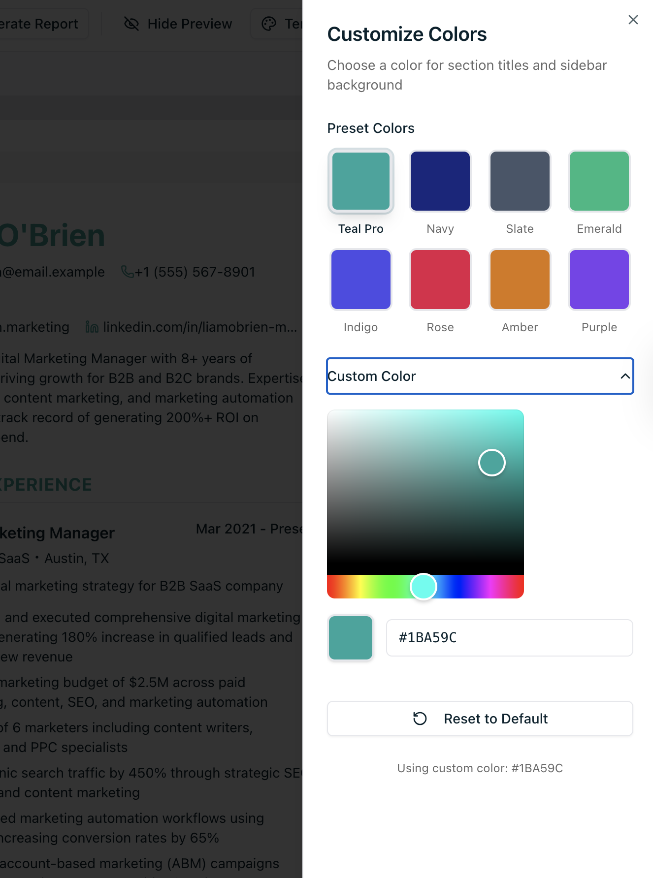 SimpleCVBuilder gallery image