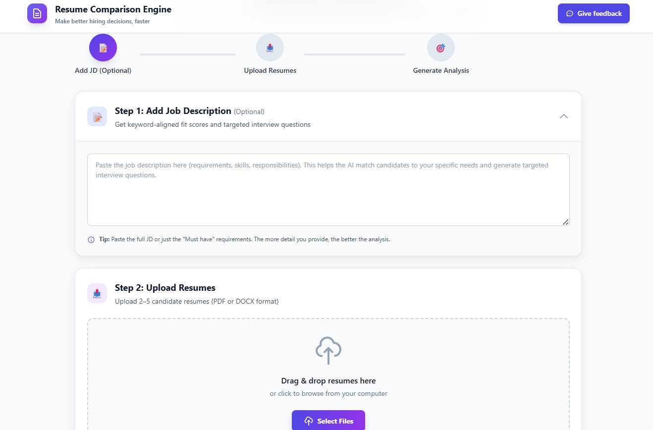 Resume Comparison Engine gallery image