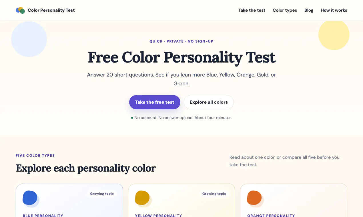 Color Personality Test gallery image