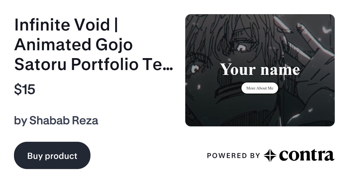 Animated Gojo Satoru Portfolio gallery image