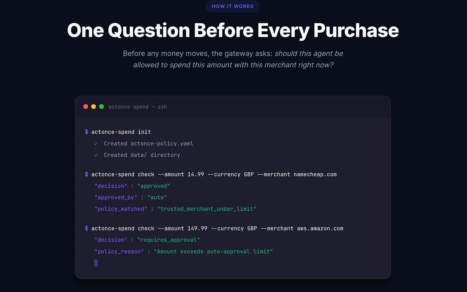 ActOnce Spend Gateway screenshot 3