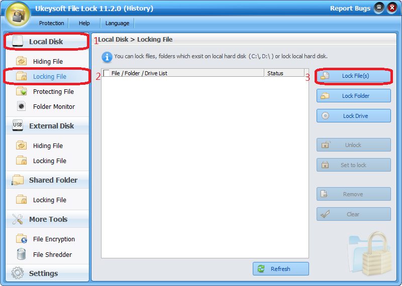 Verrouillage du fichier Ukeysoft media 5