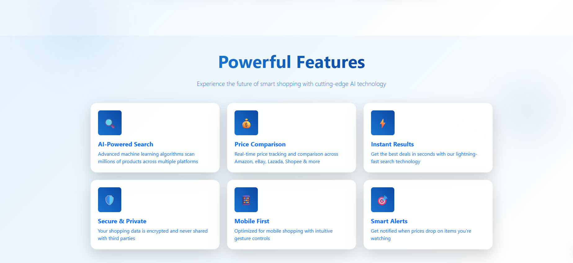 ShopSeek AI - Main product screenshot demonstrating key features and user interface