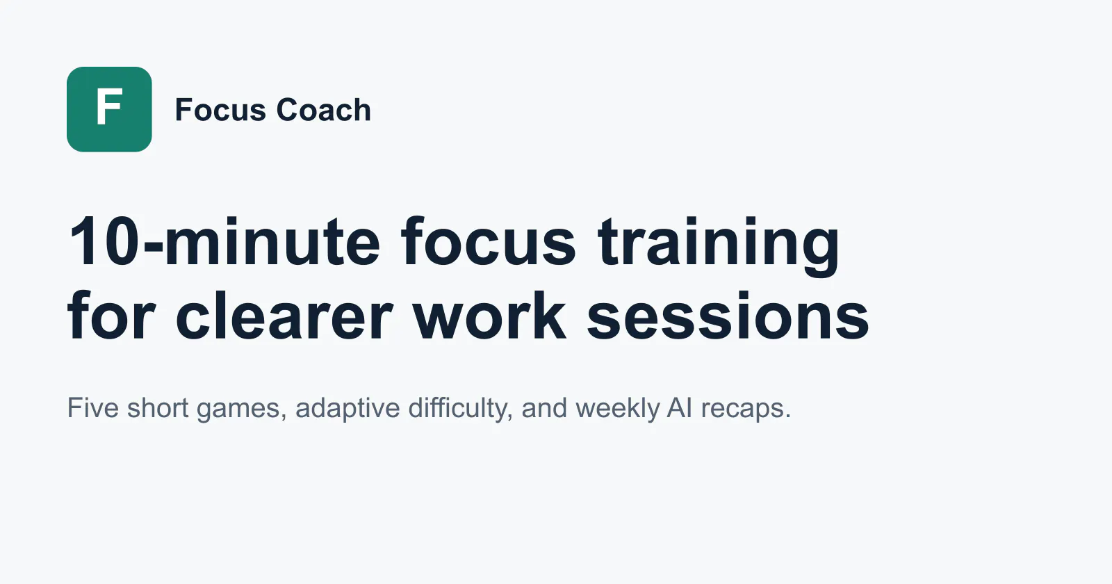 Focus Coach screenshot 1