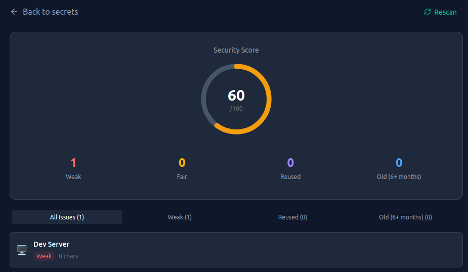 CryptVault — Encrypted Secrets Manager gallery image
