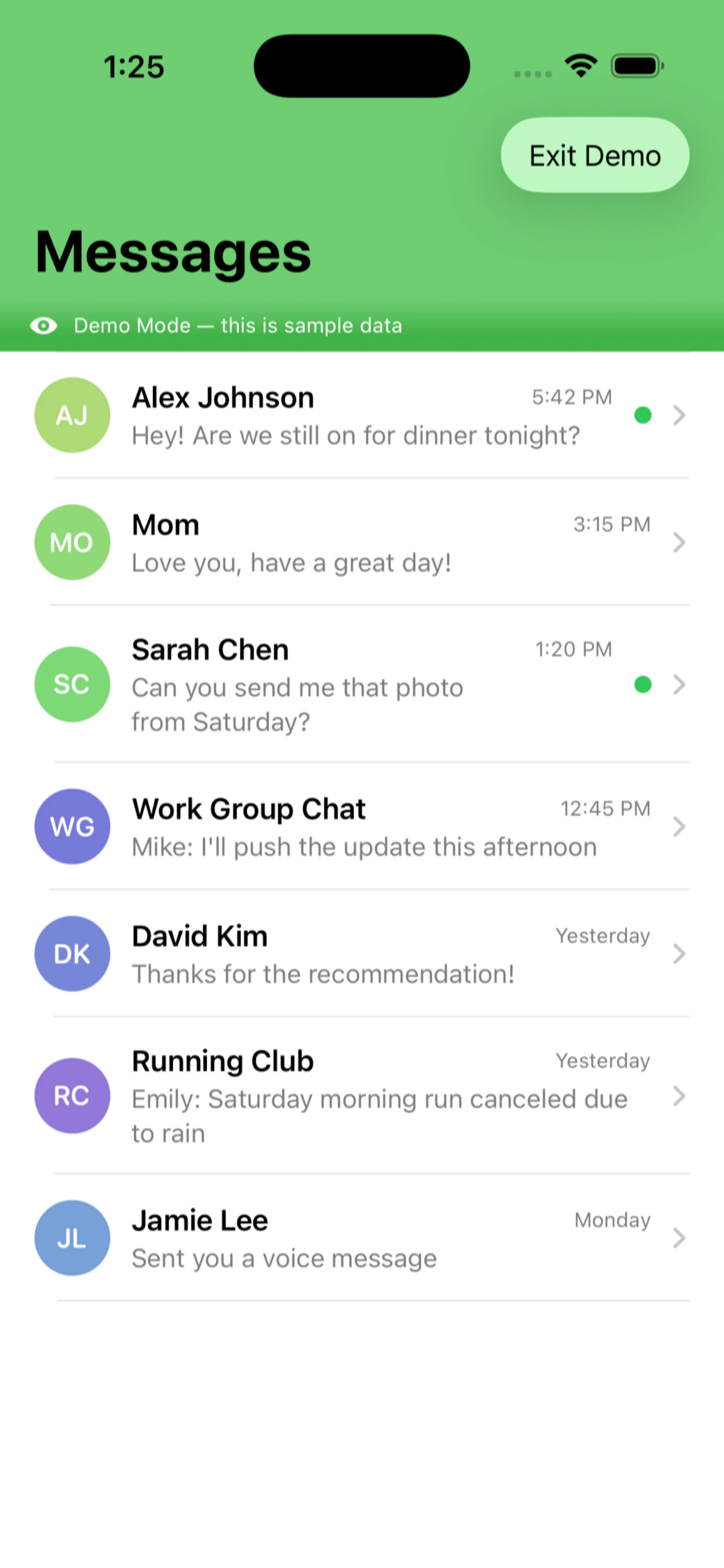 Green Bubbles screenshot 1