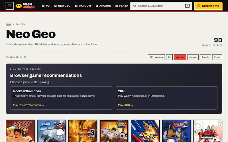 Wasm Arcade screenshot 3