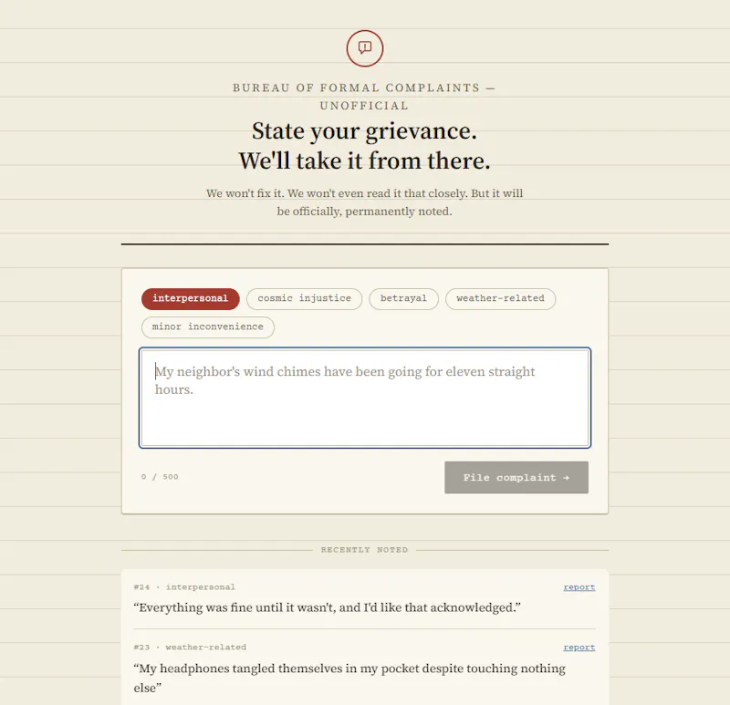 The Complaint Box Office screenshot 3