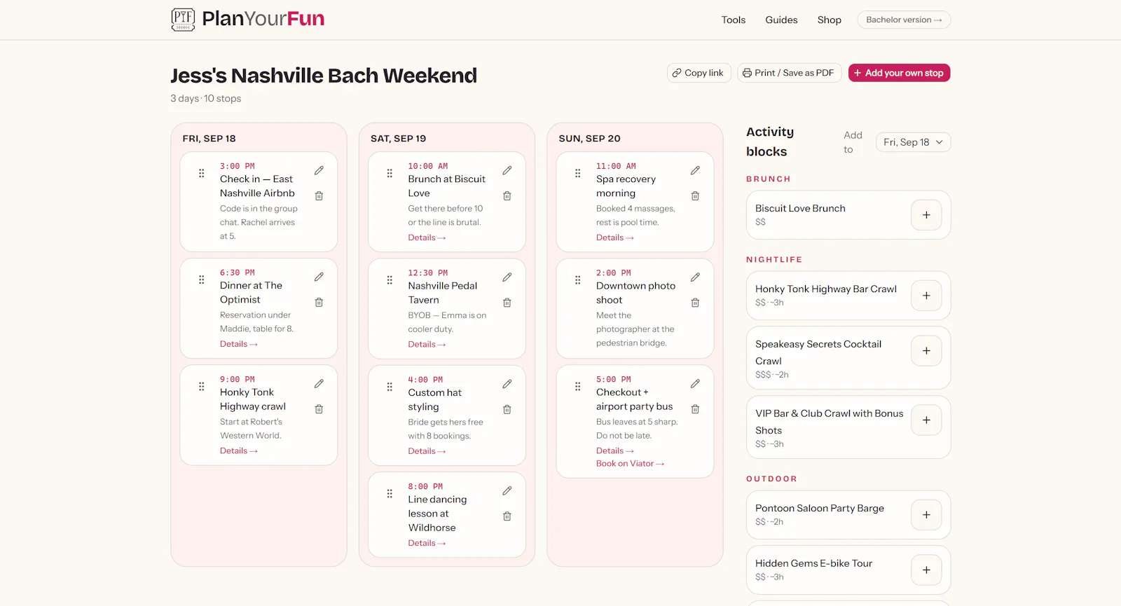 PlanYourFun screenshot 2