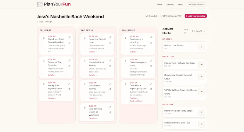 PlanYourFun screenshot 2