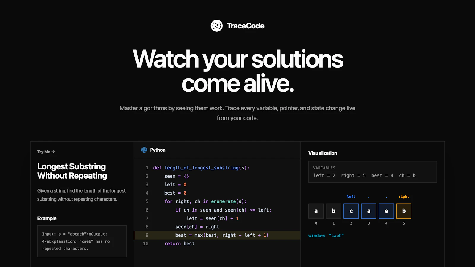 TraceCode screenshot 2