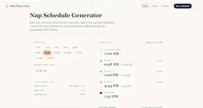 Baby Sleep Tools Calculators gallery image