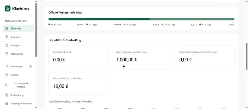Klarbüro screenshot 2