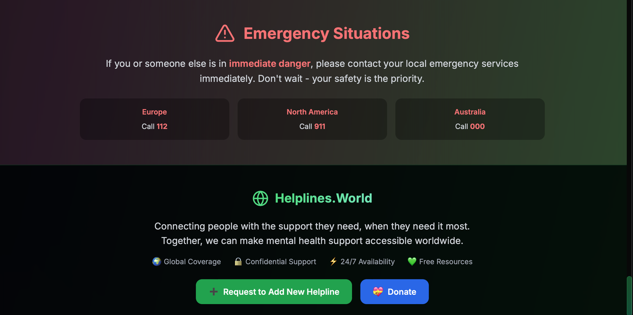 Helplines.World - Global Crisisサポートディレクトリメディア3