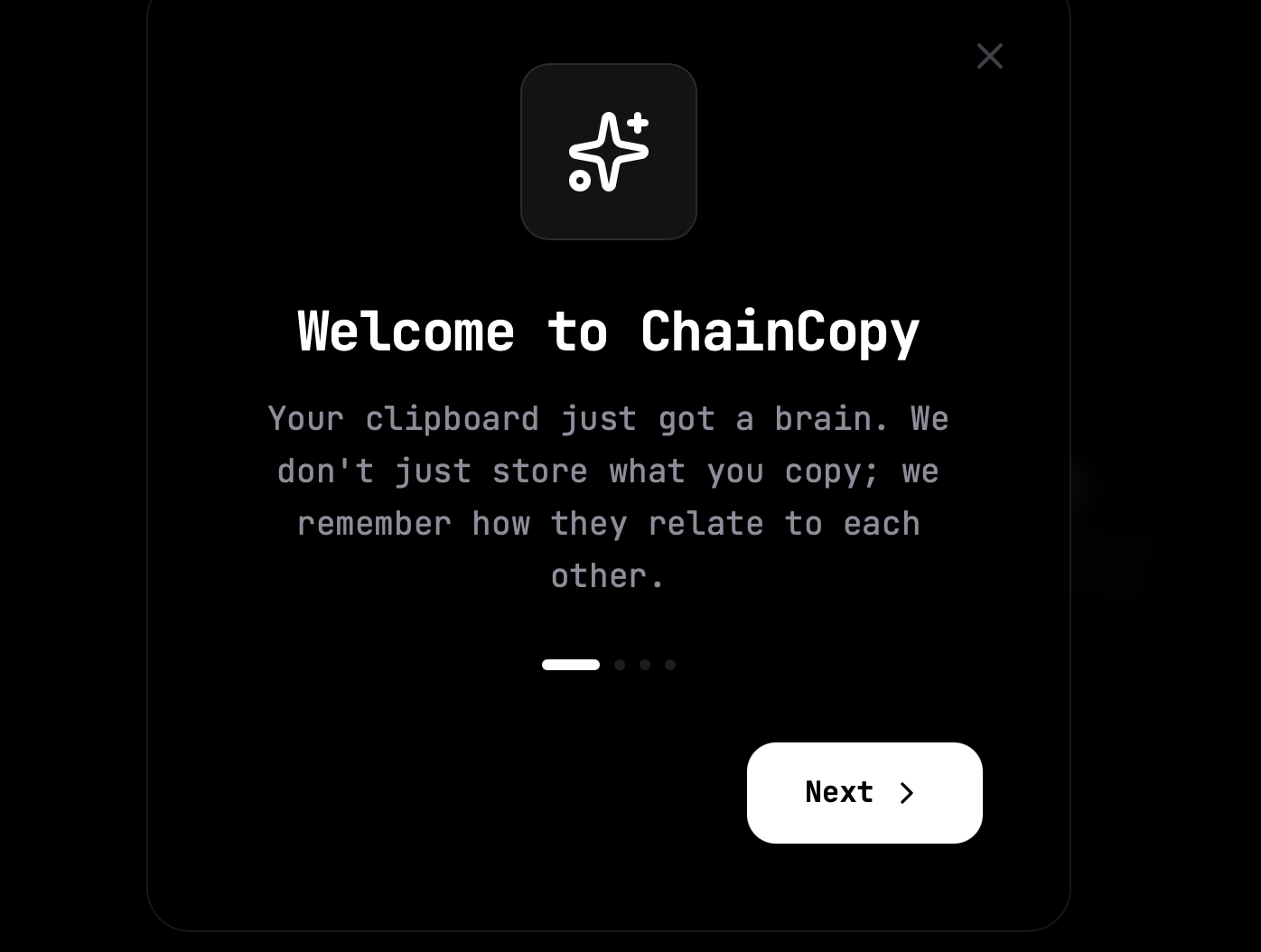 ChainCopy - Main product screenshot demonstrating key features and user interface