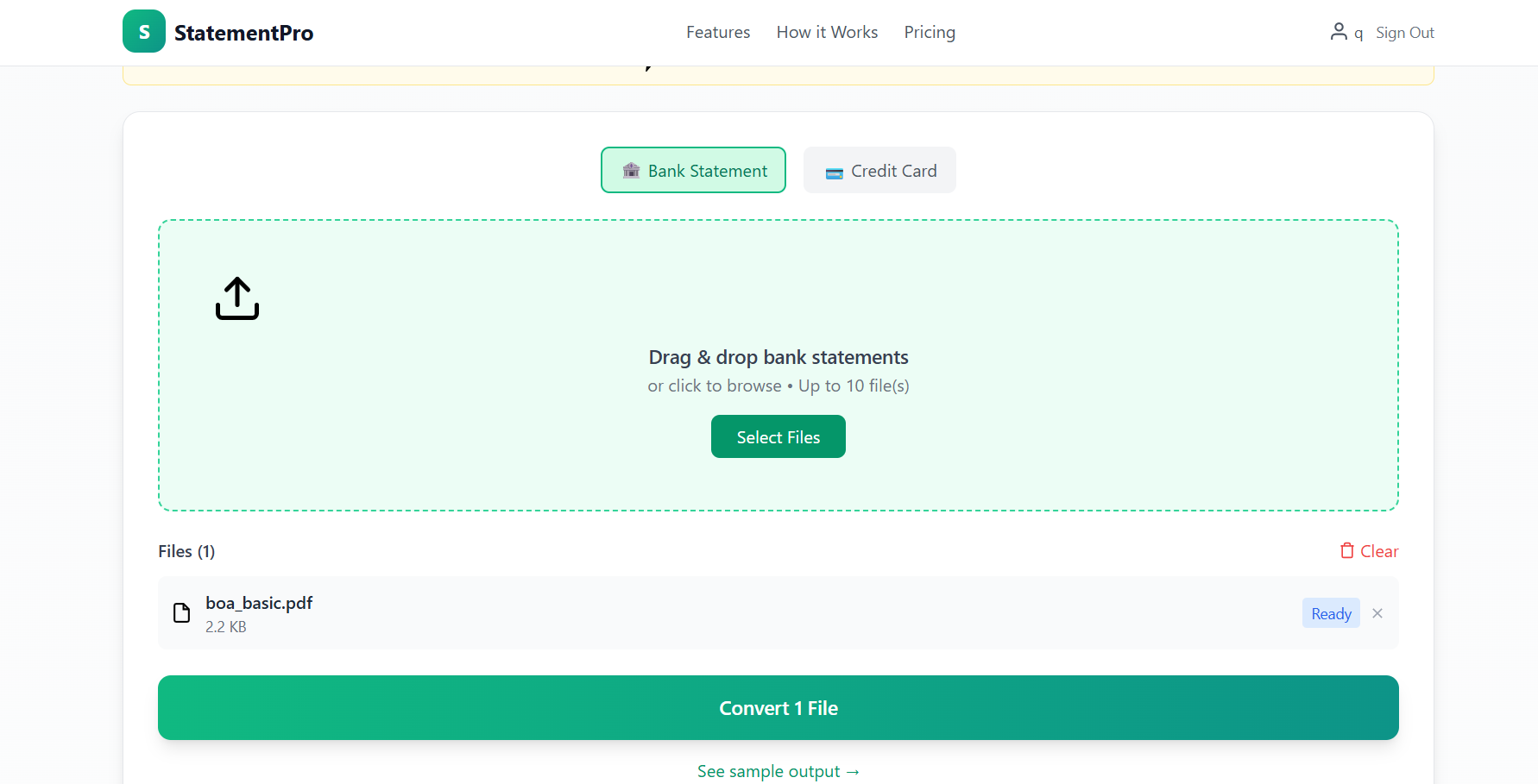 StatementPro - Screenshot 4 showing product features and functionality