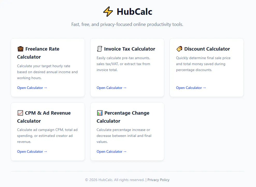 HubCalc gallery image