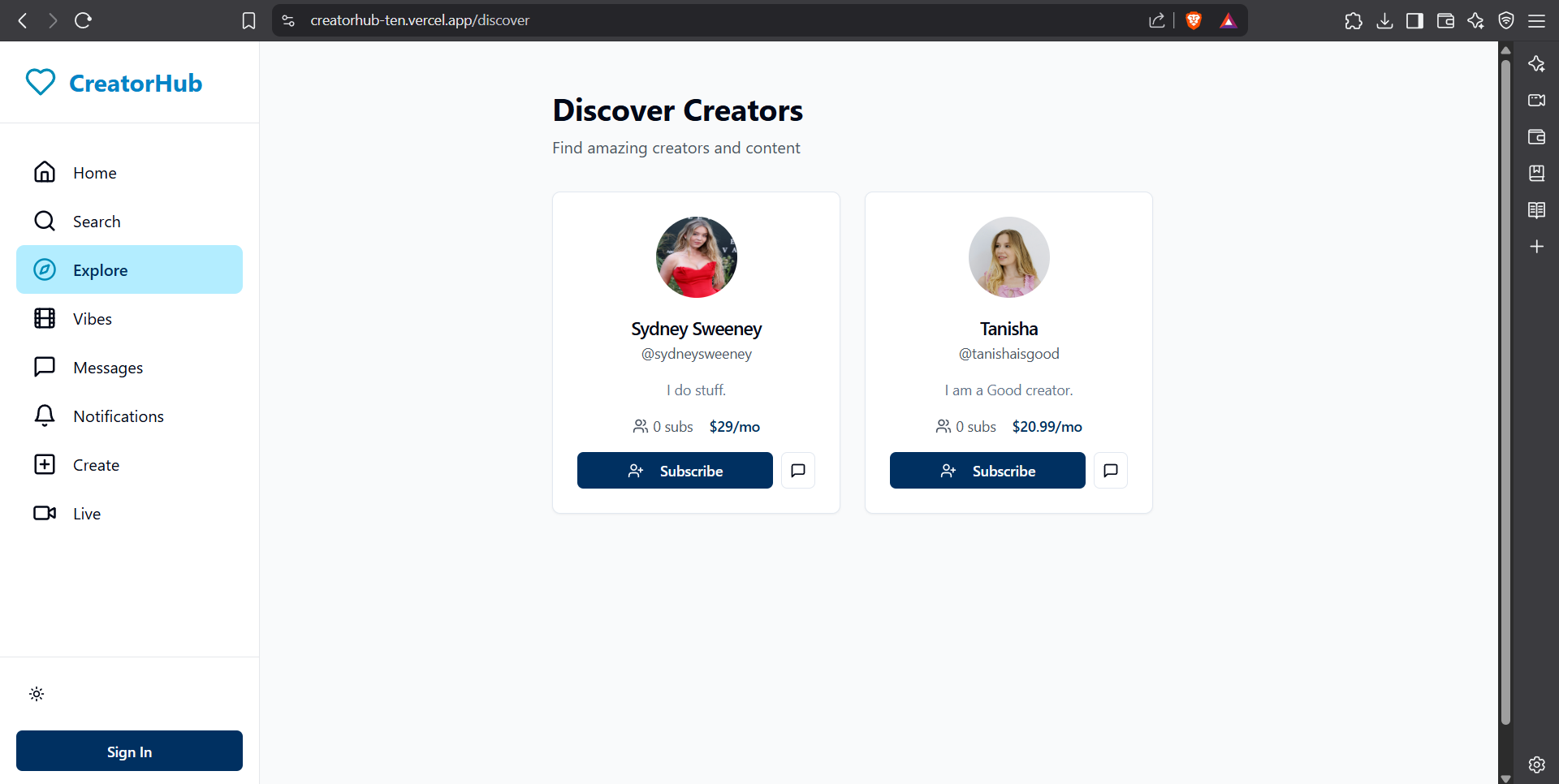 CreatorHub gallery image