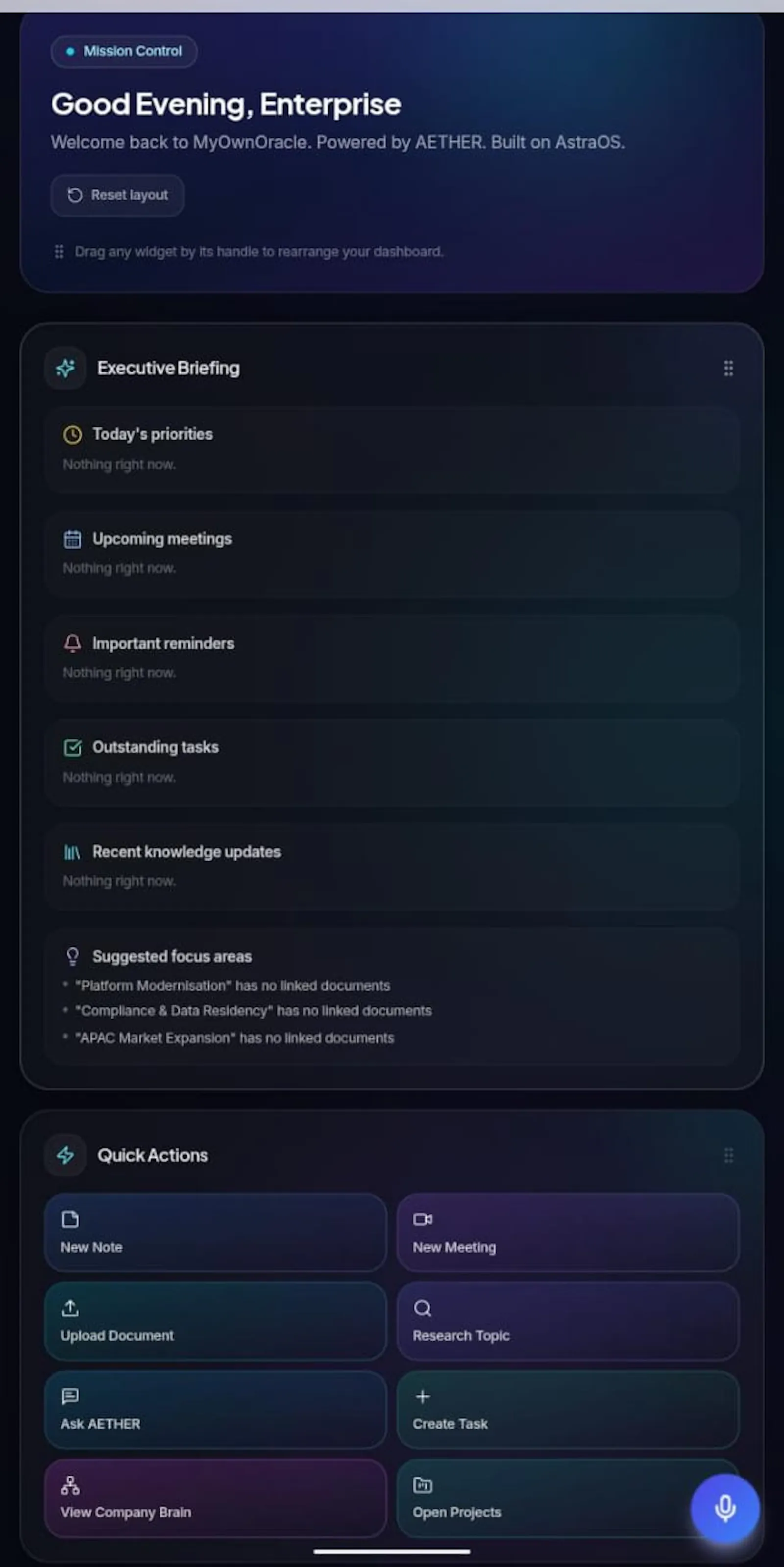MyOwnOracle — AETHER Cognitive  System screenshot 3