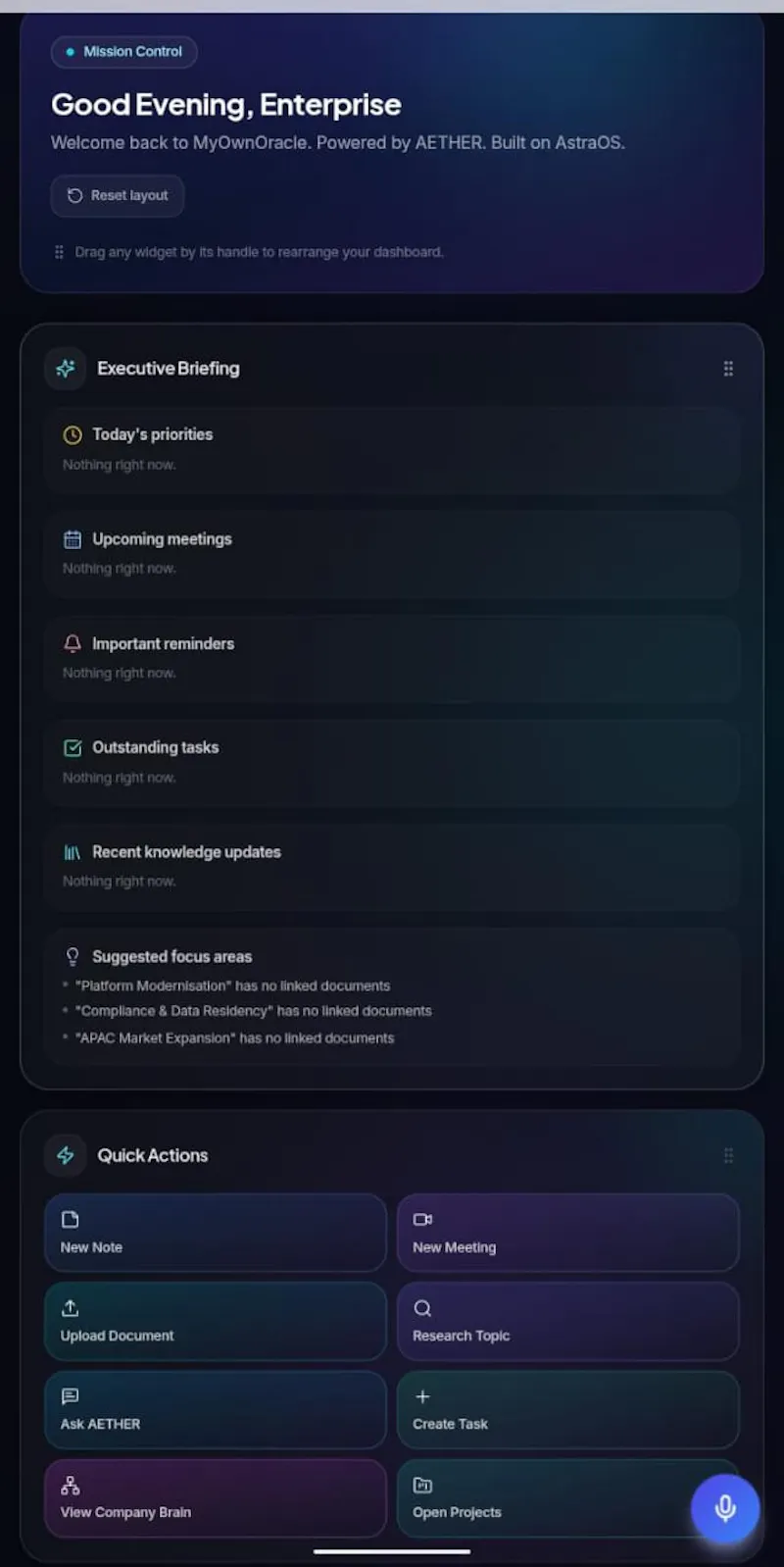 MyOwnOracle — AETHER Cognitive  System screenshot 3