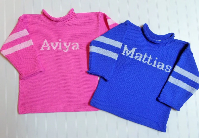 Sleeve Stripe Sweater With Name /2 Color screenshot 1