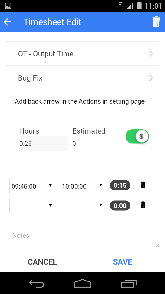 Output Time - Self hosted Project Management App gallery image