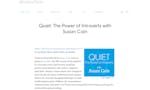 Quiet with Susan Cain - Ep 3 image
