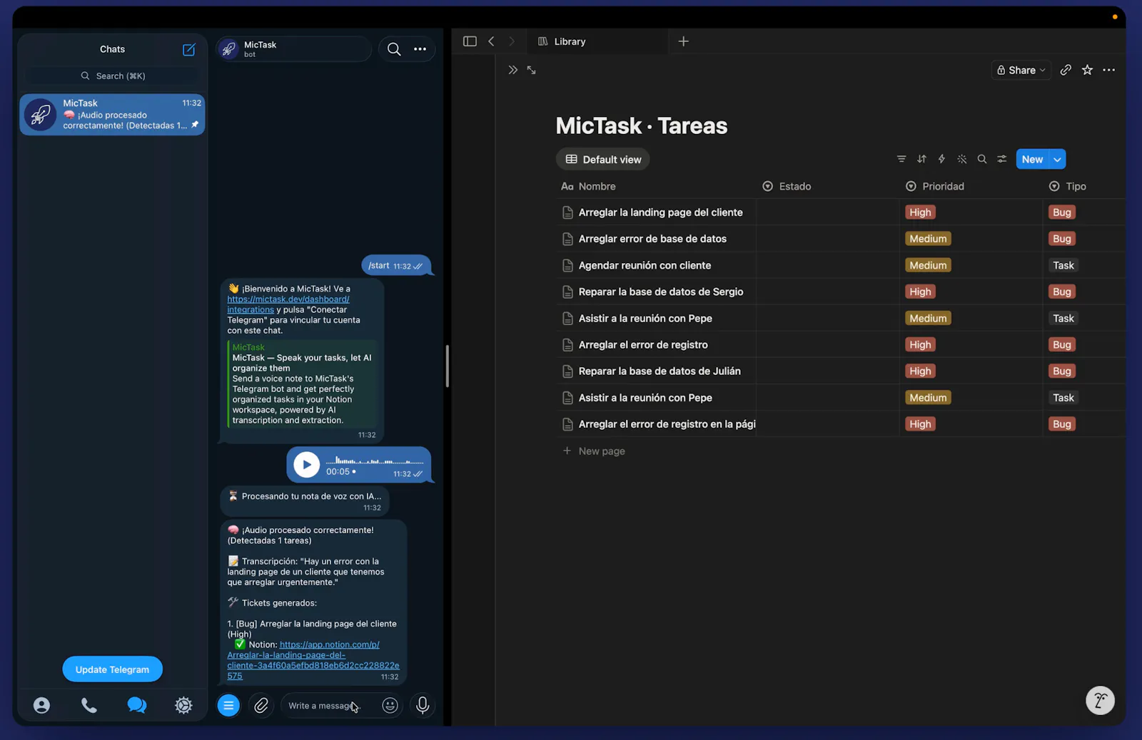 MicTask screenshot 2