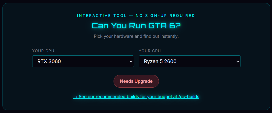 GTA6 PC compatibility check + launch hub gallery image