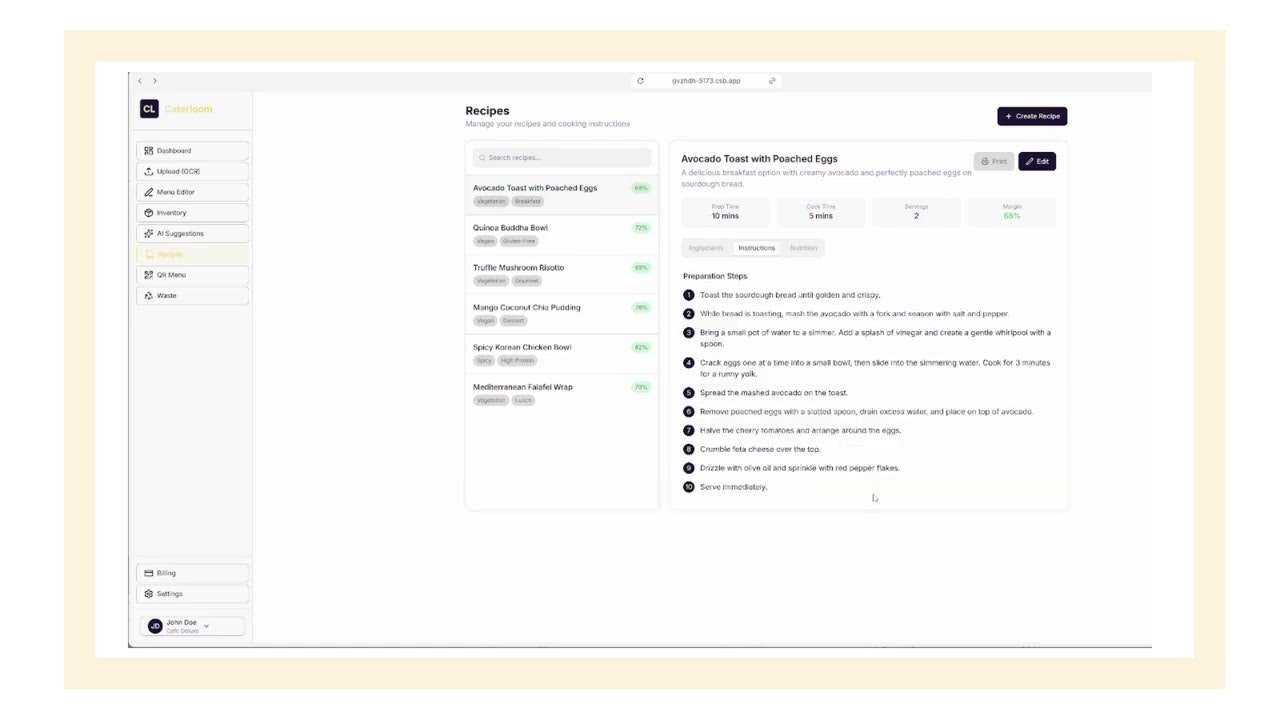 CaterLoom gallery image